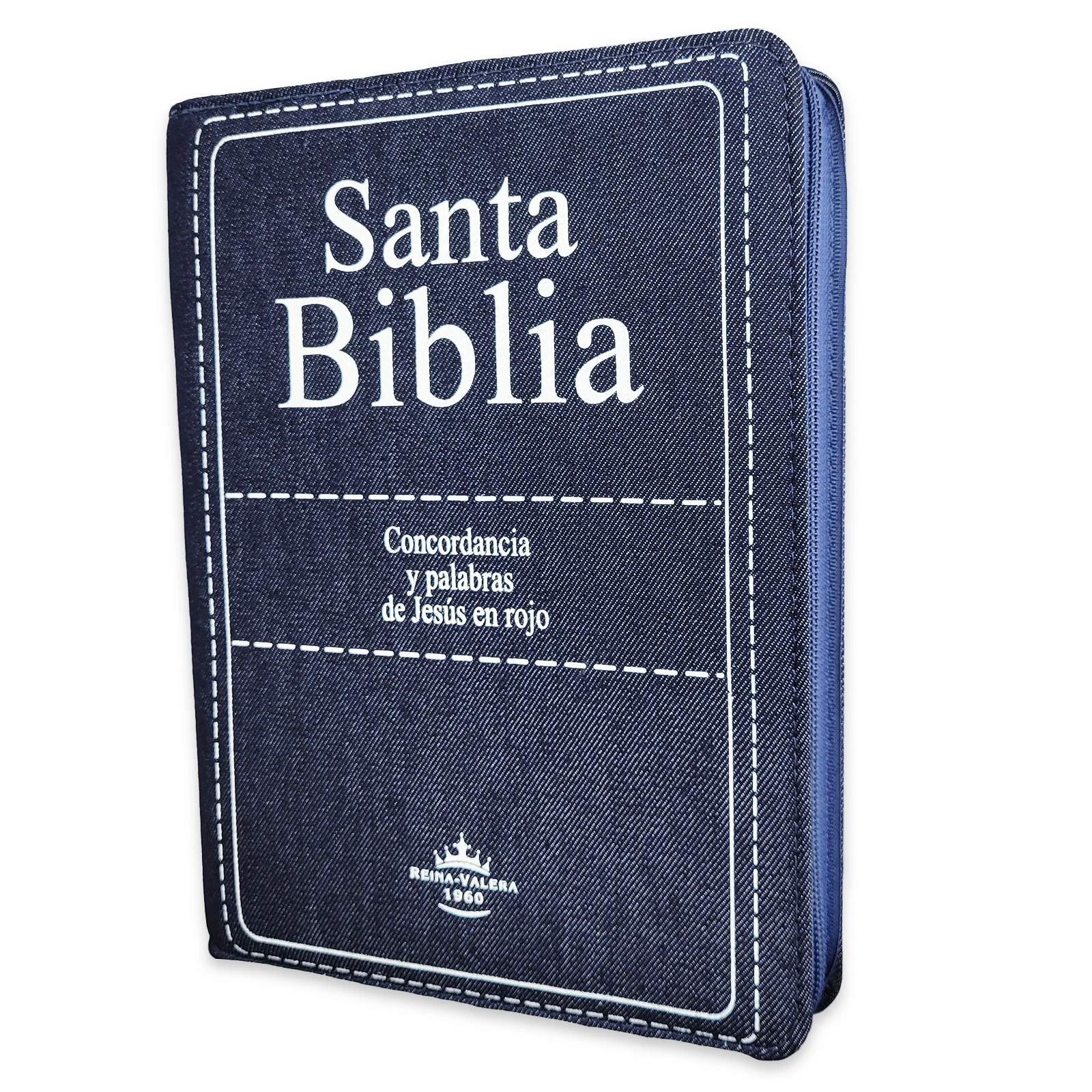 Biblia Reina Valera 1960 Letra Gigante De 14 puntos Con Cierre Tela Jean Indice