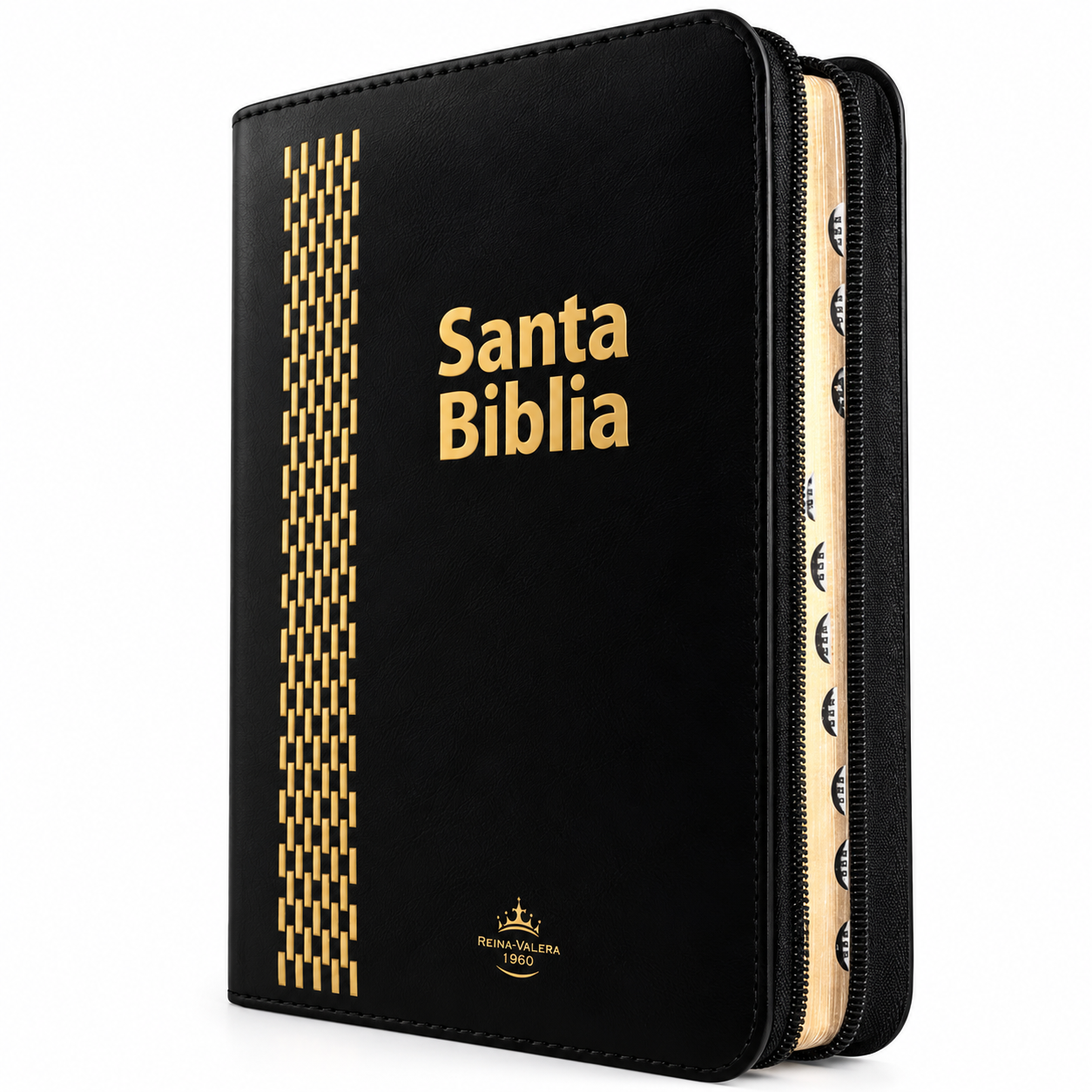 Biblia Reina Valera 1960 Letra Gigante con Cierre Imitación Piel Negro con Indice