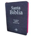 Biblia Reina Valera 1960 Letra Gigante Jean con Cierre Rosa  Concordancia e Indice