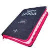 Biblia Reina Valera 1960 Letra Gigante Jean con Cierre Rosa  Concordancia e Indice - Imagen 5