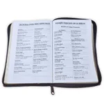 Alternative view of Biblia Marron Letra Grande Tamaño Manual con Cierre e Index Concordancia Amplia ,Palabras de Jesús en Rojo con Canto Dorado
