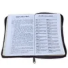 Biblia Marron Letra Grande Tamaño Manual con Cierre e Index Concordancia Amplia ,Palabras de Jesús en Rojo con Canto Dorado - Imagen 5