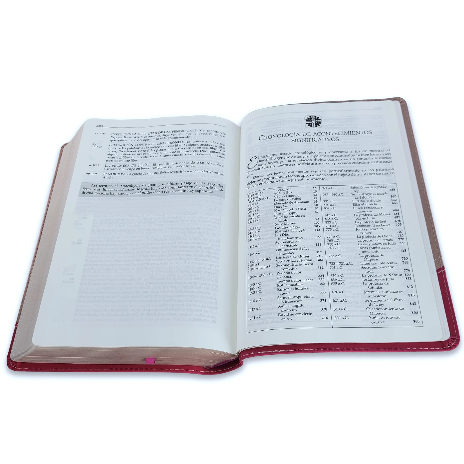 La Biblia en Orden Cronológico RV1960 - F. LaGard Smith, imit piel rosa - Imagen 3