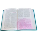 Alternative view of Biblia de la Mujer conforme al Corazón de Dios RV1960, Elizabeth George, imit. piel, duotono, aqua