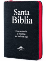 Biblia Jean Rosa con Cierre e Index Reina Valera 1960 Concordancia Palabras de Jesús en Rojo