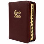 Biblia Reina Valera 1960 , Compacta Imitación Piel Acolchada Vino con Cierre , Index , Palabras de Jesús en Rojo