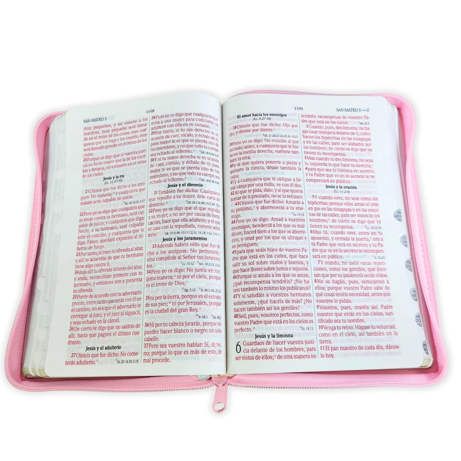 Biblia Letra Grande con Cierre y Concordancia Amplia RV1960, Manual Imit. Piel, Rosa con Indice - Imagen 3
