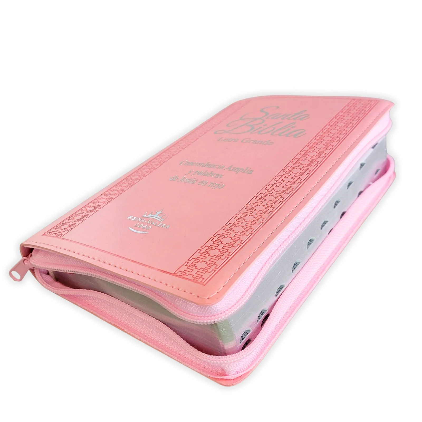 Biblia Letra Grande con Cierre y Concordancia Amplia RV1960, Manual Imit. Piel, Rosa con Indice - Imagen 5