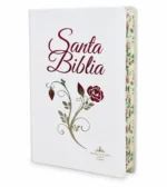 Biblia Letra Grande para Mujer RV1960, Manual imit. Piel con Indice, Blanca Canto Floral