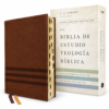 Biblia de Estudio NVI, Teología Bíblica, Imitación Piel,  Café con Indice
