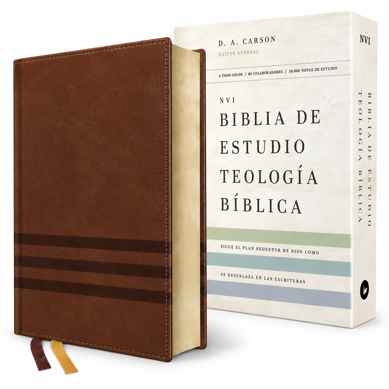 Biblia de Estudio NVI, Teología Bíblica, Imitación Piel, Café