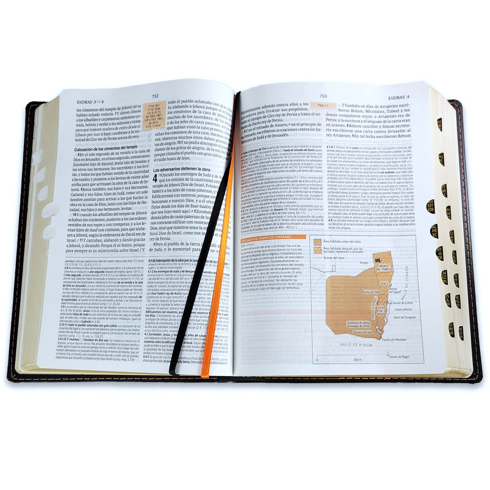 Biblia de Estudio Teológico Piel Negro con Index RV1960 - Imagen 3