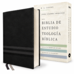 Biblia de Estudio NVI, Teología Bíblica, Piel Reciclada, Negro