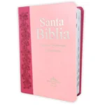 Biblia Fuente de Bendiciones, Compacta RV1960, imit. piel, rosa y fucsia, con índice