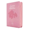 Biblia Compacta RV1960  Imitación Piel Rosa Cierre, Indice y Fuente de Bendiciones con concordancia