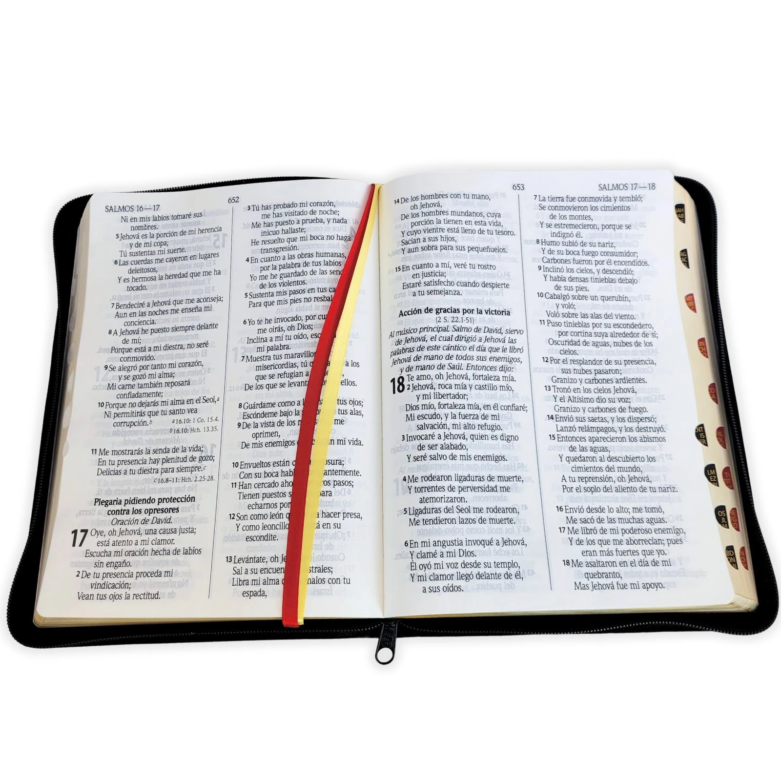 Biblia Letra Gigante 14 puntos con Cierre RV1960, imit piel negro con índice - Imagen 2