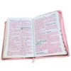 Biblia Letra Gigante RV1960 Imi Piel Manual Rosado floral y Cafe con Cierre e Index - Imagen 3