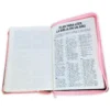 Biblia Letra Gigante RV1960 Imi Piel Manual Rosado floral y Cafe con Cierre e Index - Imagen 4