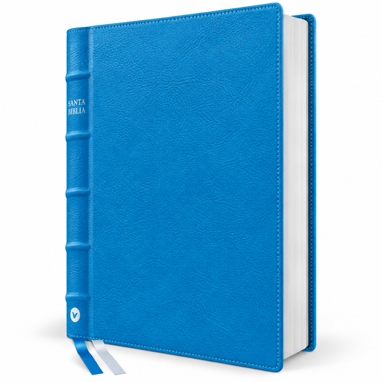 Biblia Letra Gigante, Reina Valera 1960 Colección Premier, cuero de calidad superior Azul