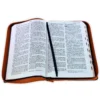 Biblia Letra Súper Gigante con Cierre RV1960, imit. piel, café y azul con índice - Imagen 2
