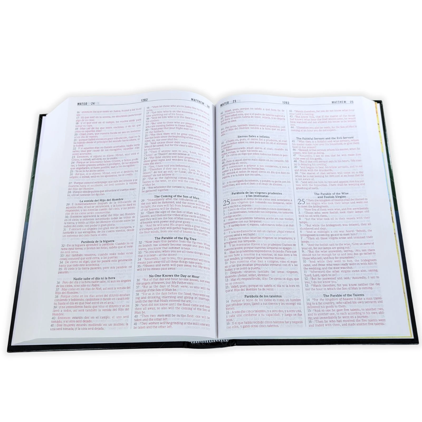 Biblia Bilingüe RV1960 y New King James Version NKJV, tapa dura duotono azul y verde - Imagen 3