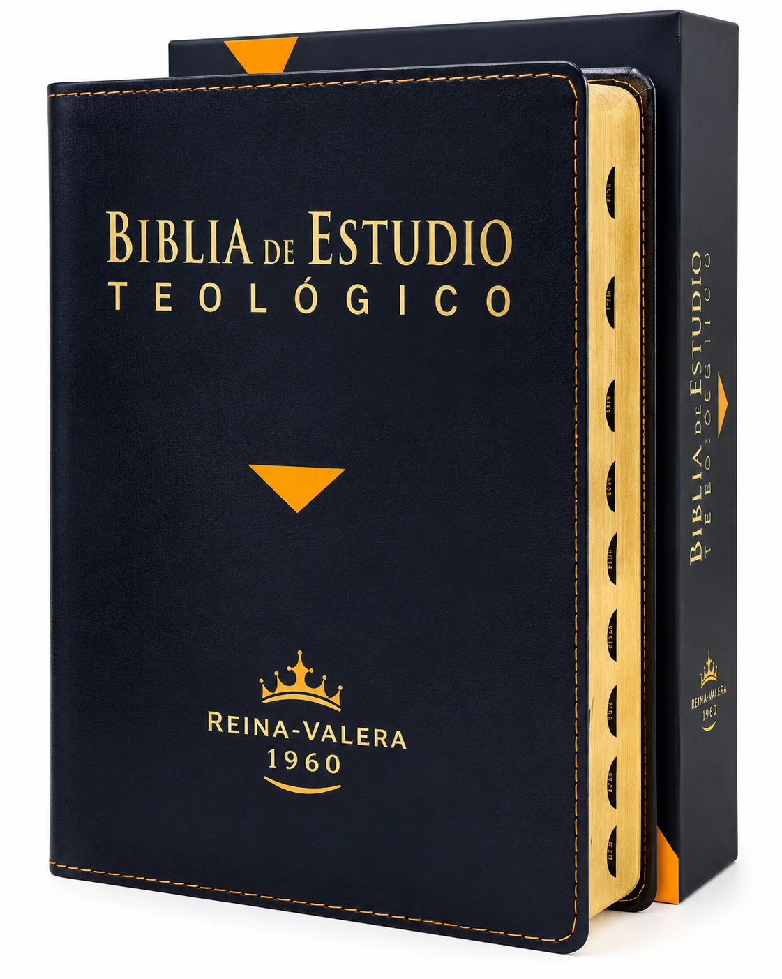 Biblia de Estudio Teológico Piel Negro con Index RV1960