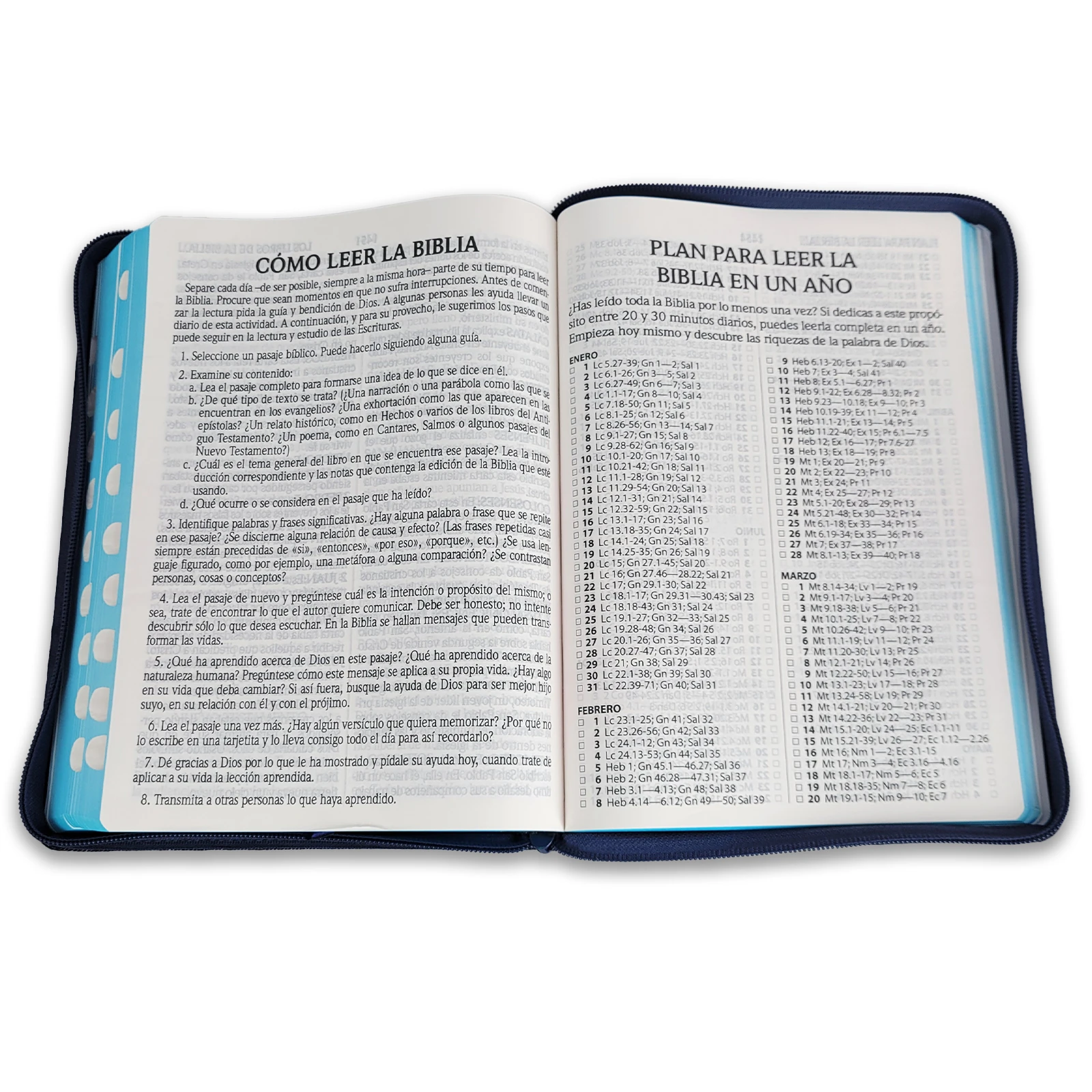 Biblia Reina Valera 1960 Letra Gigante De 14 puntos Con Cierre Tela Jean e Indice - Imagen 5