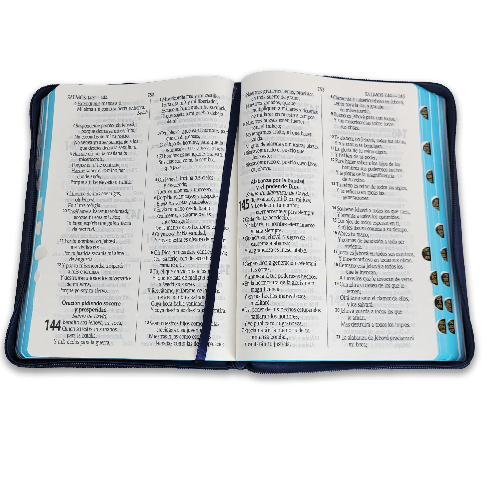 Biblia Reina Valera 1960 Letra Gigante De 14 puntos Con Cierre Tela Jean e Indice - Imagen 6