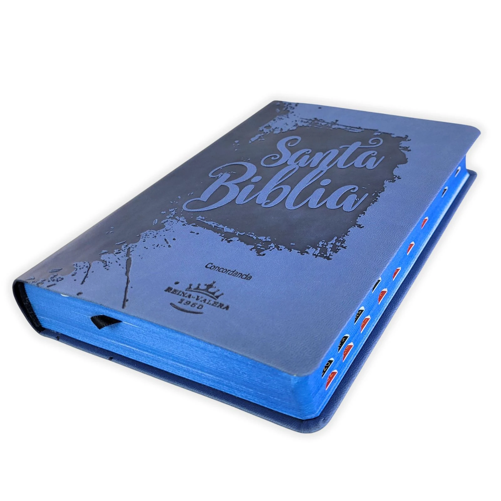 Biblia Letra Grande Manual RV1960, Imit Piel Azul con Indice - Imagen 5