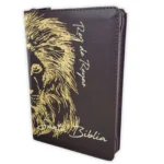 Biblia Reina Valera 1960 León Imitación Piel Marrón, Canto Dorado, Indice, Con Cierre