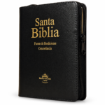 Biblia Reina Valera 1960, Compacta Pequeña Imi Piel Acolchada Negro, Cierre, Canto Dorado, Indice