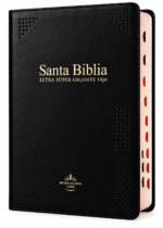 Biblia Letra Gigante 14 Puntos RV 1960 Vinil Negro, Canto Dorado, Indice