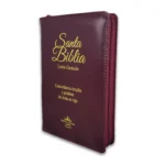 Biblia Letra Grande Concordancia Amplia RVR1960, Manual, con Cierre Tapa Acolchada Vino con Indice