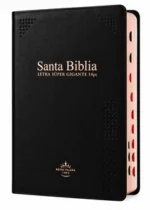 Biblia Letra Gigante 14 Puntos RV 1960 Vinil Negro, Canto Dorado, Indice