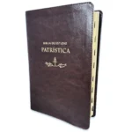 Biblia de Estudio Patrística Siglos I al VI RVR, imit piel marrón con índice