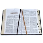 Alternative view of Biblia de Estudio Patrística Siglos I al VI RVR, imit piel marrón con índice