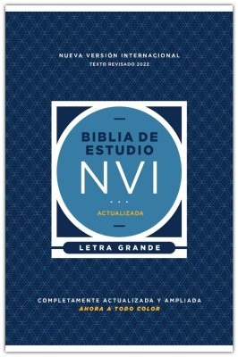 NVI, Biblia de Estudio Actualizada, Revisión 2022, Letra Grande, Tapa Dura, Interior A Color, Palabras de Jesús en Rojo, Comfort Print
