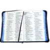 Biblia Super Gigante 19 Puntos RV1960 Imi Piel Azul Floral con Cierre e Index - Imagen 2