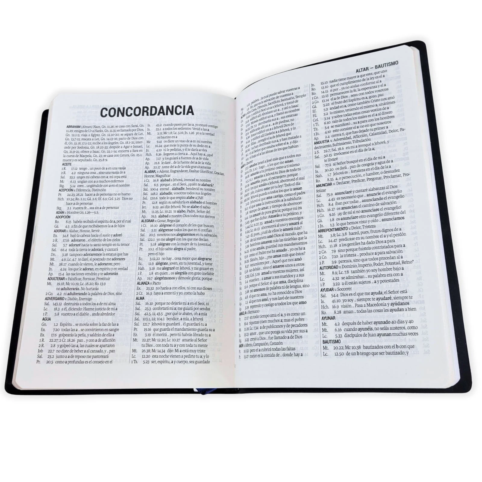 Biblia con Letra Grande 12 puntos RV1960, tapa vinilo azul con índice impreso - Imagen 4