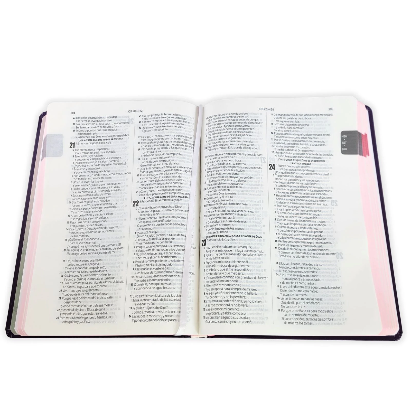 Biblia Fuente de Bendiciones RV1960, tapa dura morado floral - Imagen 2