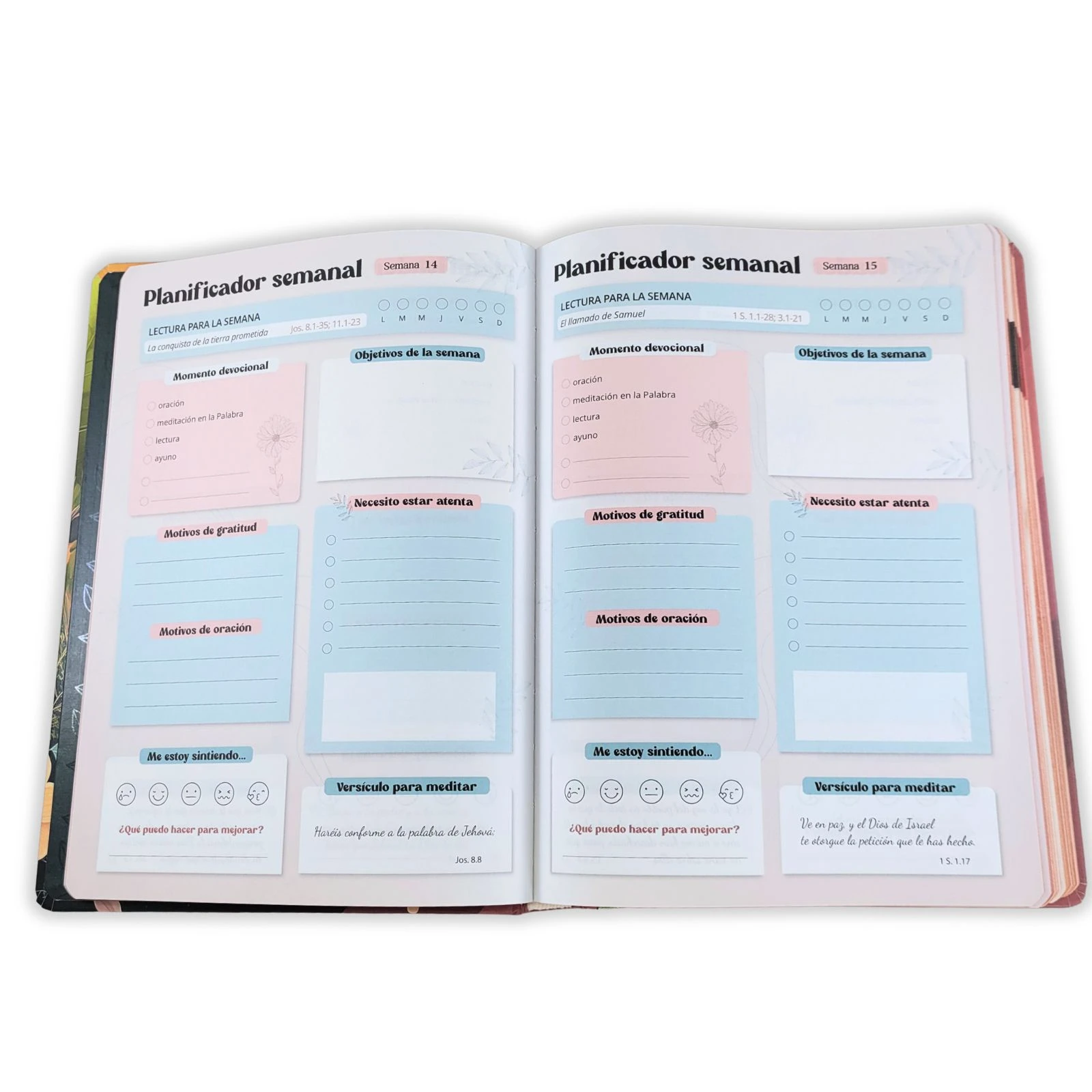 Biblia con Planificador Semanal RV1960, tapa dura otoño con índice impreso - Imagen 2