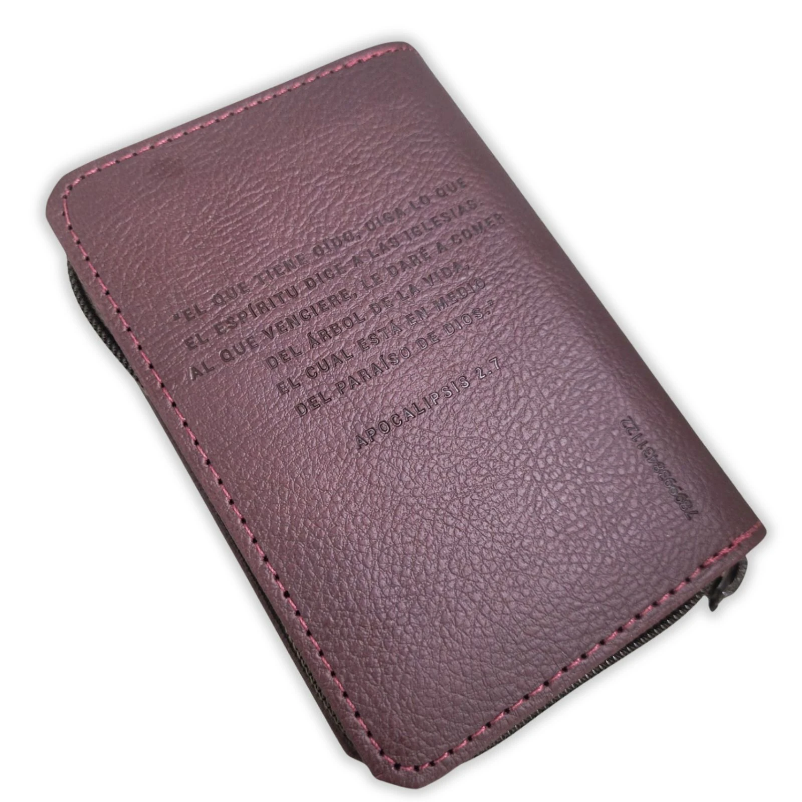 Biblia Mini Bolsillo con Cierre RV1960, imit piel vino con índice - Apocalipsis 2:7 - Imagen 5