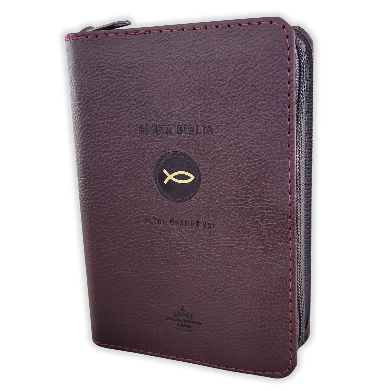 Biblia Bolsillo con Cierre RV1960, imit piel vino con índice - Apocalipsis 2:7