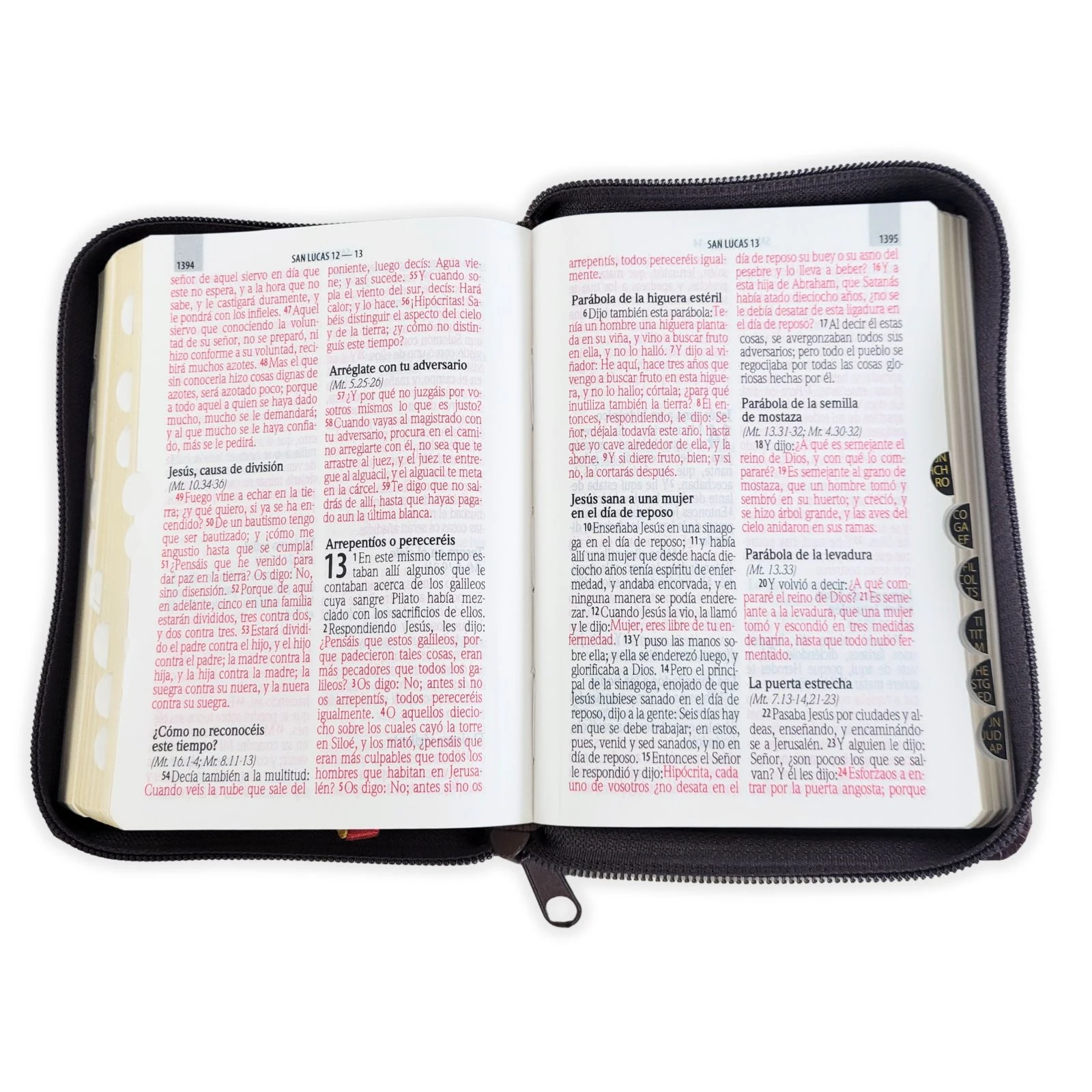 Biblia Bolsillo con Cierre RV1960, imit piel vino con índice - Apocalipsis 2:7 - Imagen 3