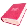 Biblia Compacta con Letra Grande 11 puntos RV1960, imit piel flores fucsia con canto floral - Imagen 5