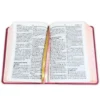 Biblia Compacta con Letra Grande 11 puntos RV1960, imit piel flores fucsia con canto floral - Imagen 2