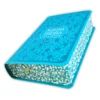 Biblia Compacta con Letra Grande 11 puntos RV1960, imit piel flores turquesa con canto floral - Imagen 5