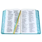 Alternative view of Biblia Compacta con Letra Grande 11 puntos RV1960, imit piel flores turquesa con canto floral