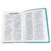 Biblia Compacta con Letra Grande 11 puntos RV1960, imit piel flores turquesa con canto floral - Imagen 4
