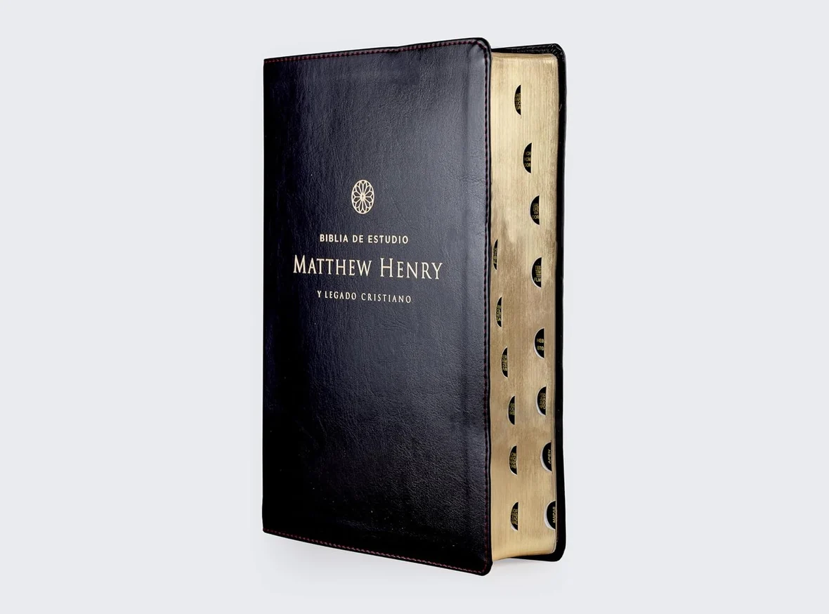Biblia de estudio Matthew Henry y legado cristiano RVR, Piel negro , con índice - Imagen 6